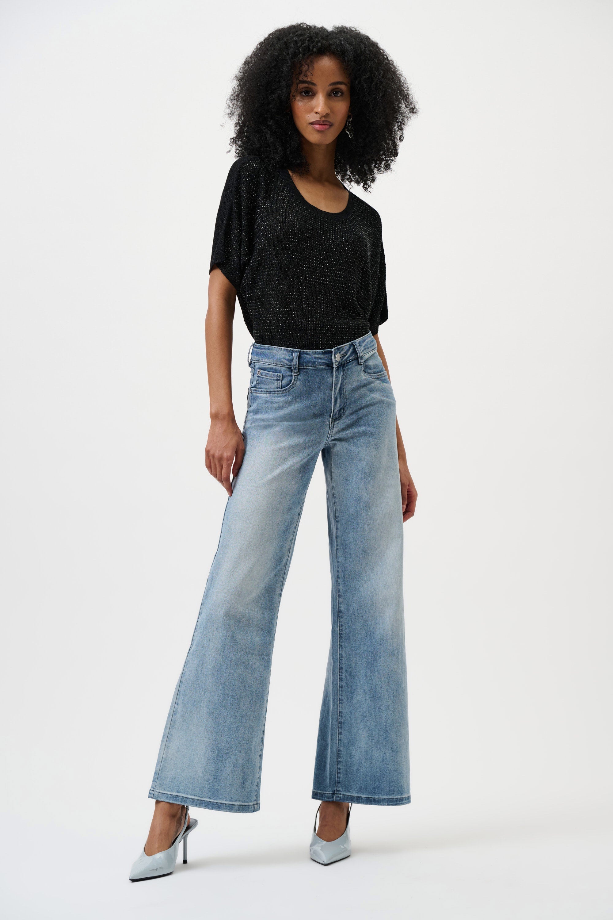 Joseph Ribkoff - Pant / Goldie | Classic Wide-Leg Stretch Jeans