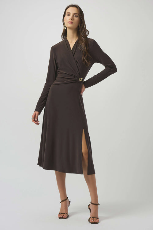 Joseph Ribkoff - Dress / Silky Knit Fit and Flare Wrap Dress - shop.mybijouboutique.com