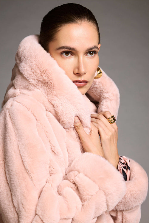 Joseph Ribkoff - Coat / Faux Fur Reversible Hooded Coat - shop.mybijouboutique.com