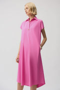 Joseph Ribkoff - Dress / Stretch Poplin Trapeze Shirt Dress - shop.mybijouboutique.com