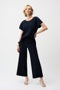 Joseph Ribkoff - Pants / Pleated Scuba Crepe Wide Leg Pull-On Pants