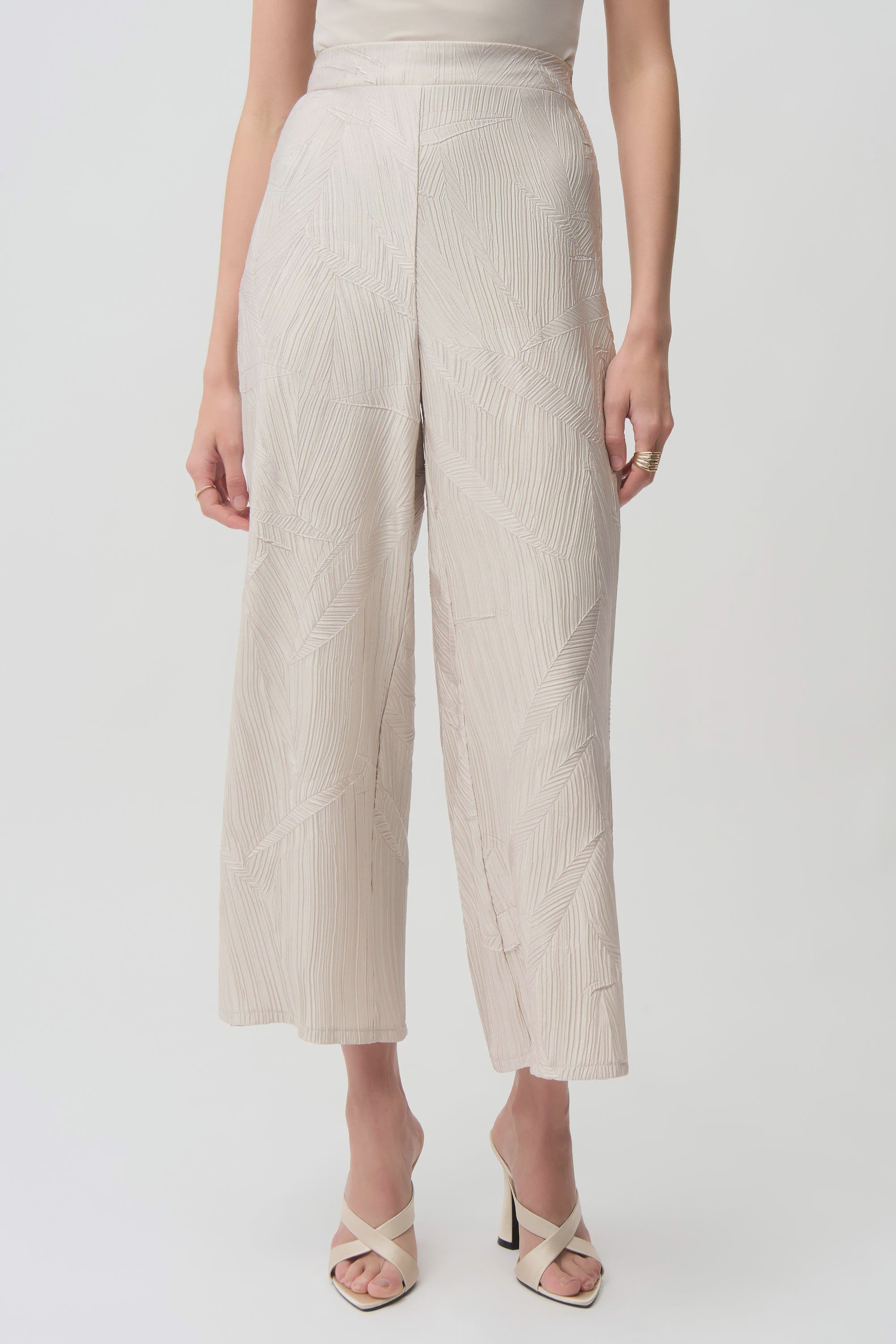 Joseph Ribkoff - Pant / Pleated Satin Pull-On Culotte Pants