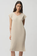 Joseph Ribkoff - Dress / Pleated Scuba Crepe Straight Dress With Pockets