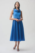 Joseph Ribkoff - Dress / Silky Knit And Memory Fit and Flare Dress With Shawl Collar