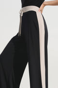 Joseph Ribkoff - Pant / Silky Knit Color Block Wide Leg Pull-On Pants