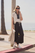 Joseph Ribkoff - Top / Silky Knit Color Block Straight Top With Zipped Collar - shop.mybijouboutique.com