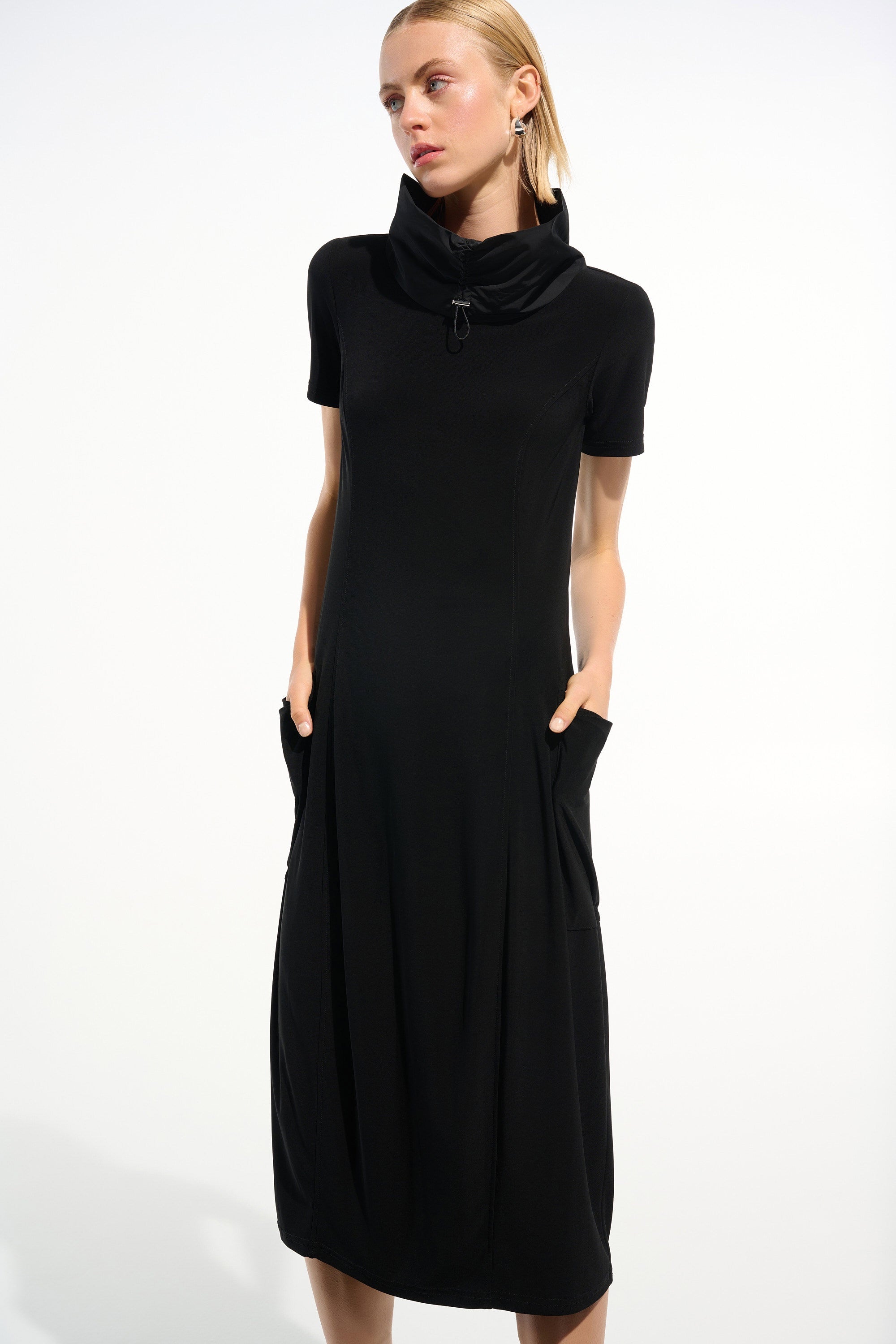 Joseph Ribkoff - Dress / Silky Knit Cocoon Dress With Memory Funnel Collar