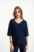 Joseph Ribkoff - Top / Silky Knit Boxy Top With V-neckline