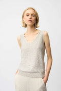 Joseph Ribkoff - Top / Sequins Yarn V-Neck Camisole