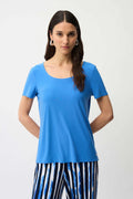 Joseph Ribkoff - Top / Silky Knit Fit and Flare Short Sleeve Top