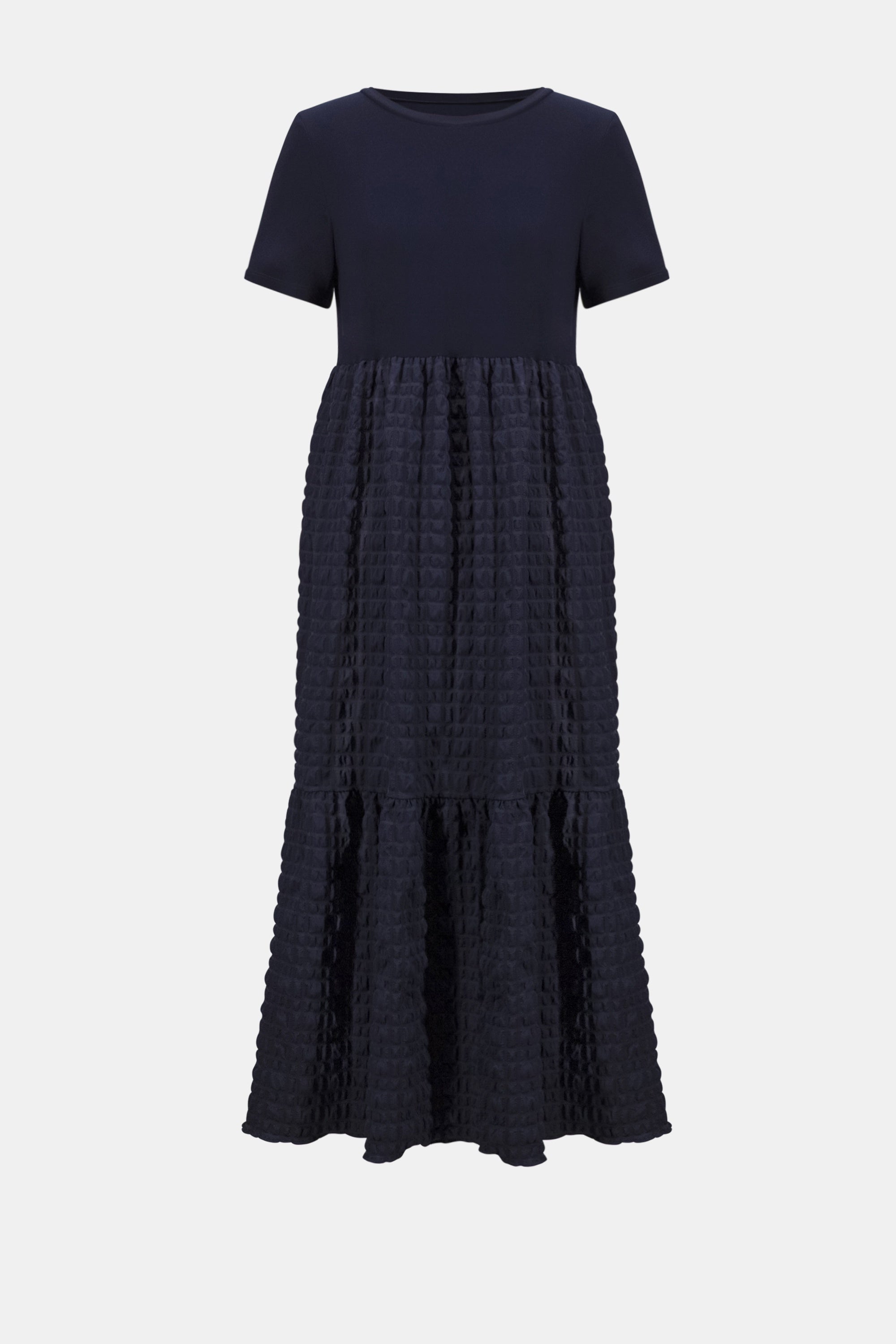 Joseph Ribkoff - Dress / Bubble Jacquard Trapeze Dress With Scoop Neckline