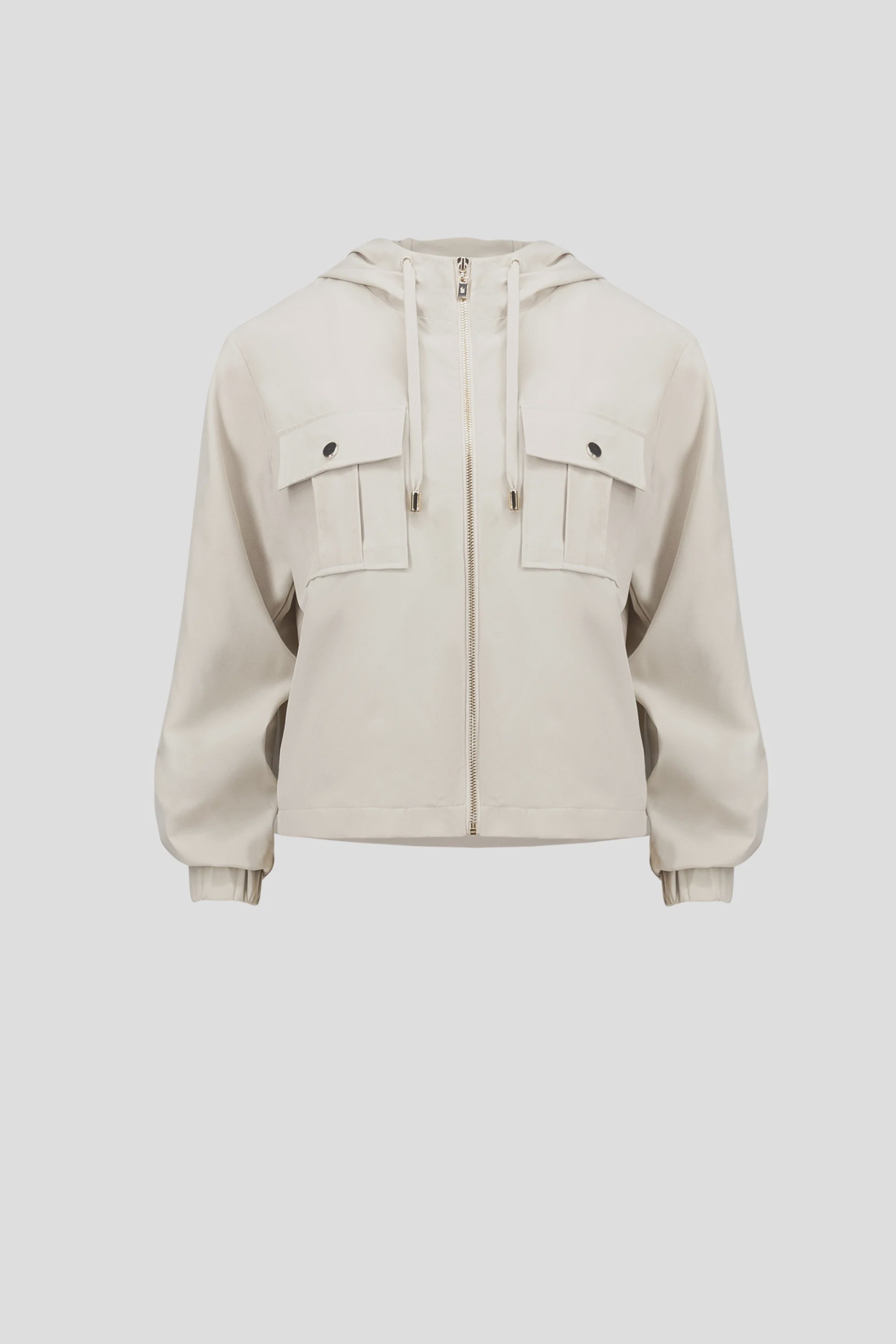 Joseph Ribkoff - Jacket / Stretch Woven Hooded Boxy Utility Jacket