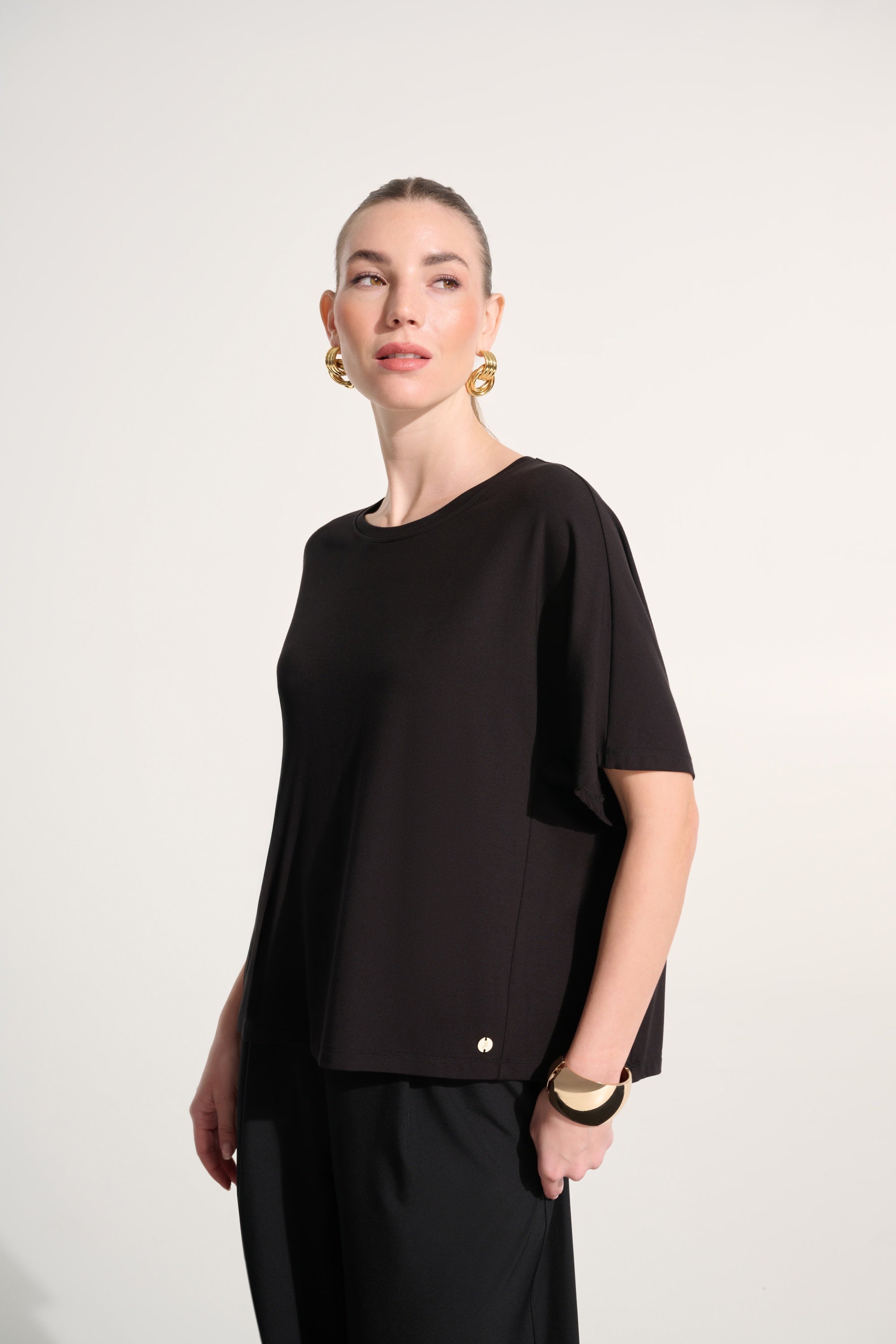 Joseph Ribkoff - Top / Jersey Boxy Top With Dolman Sleeves