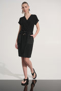 Joseph Ribkoff - Dress / Silky Knit And Memory Straight Wrap Dress