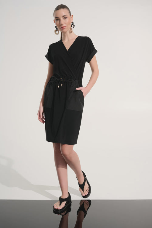 Joseph Ribkoff - Dress / Silky Knit And Memory Straight Wrap Dress - shop.mybijouboutique.com