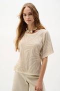 Joseph Ribkoff - Top / Jacquard Knit Tropical Print Sweater - shop.mybijouboutique.com