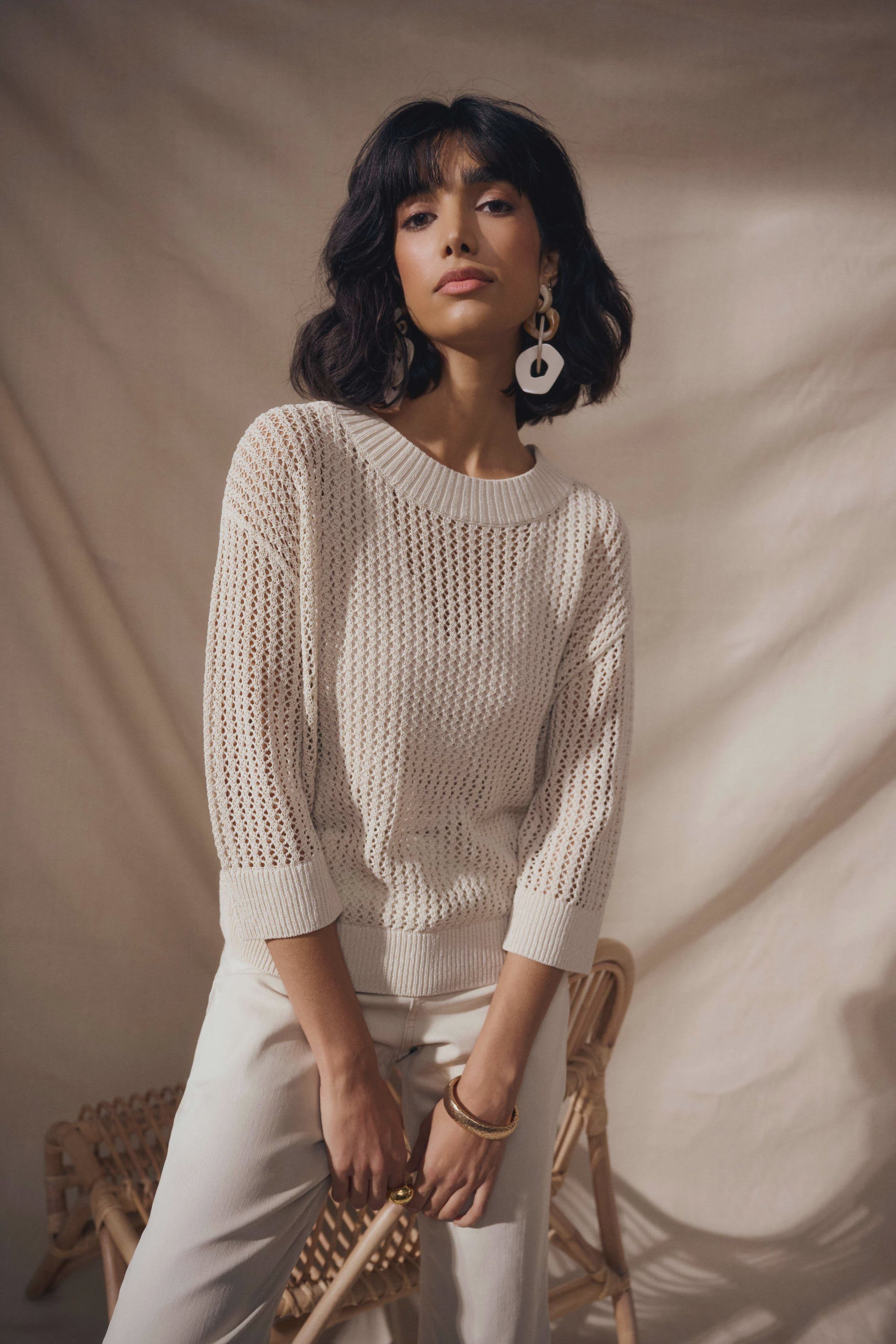 Joseph Ribkoff - Top / Blend Open Stitch Sweater - shop.mybijouboutique.com