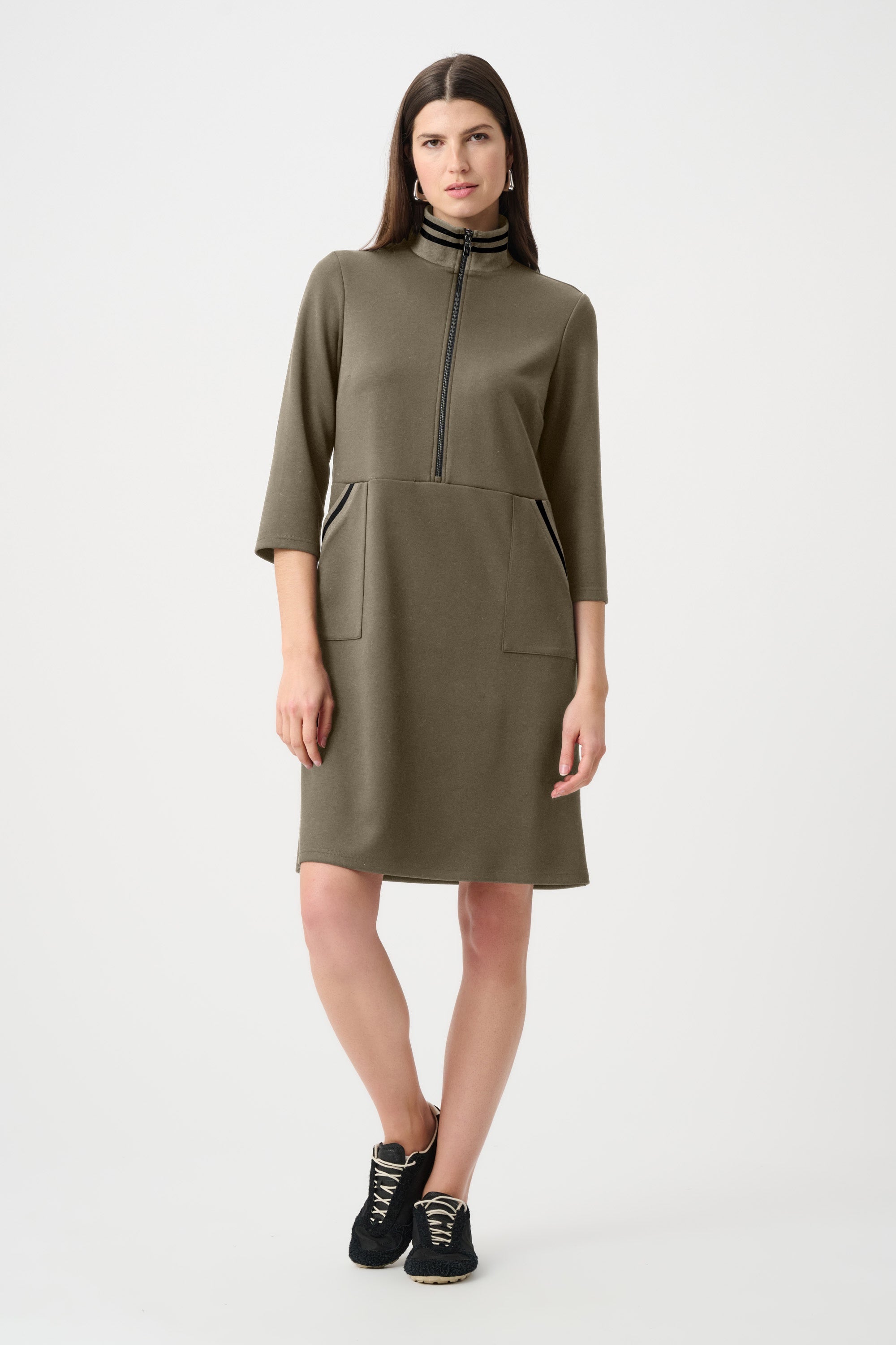 Joseph Ribkoff - Dress / Scuba Jersey Funnel-Neck Straight Dress