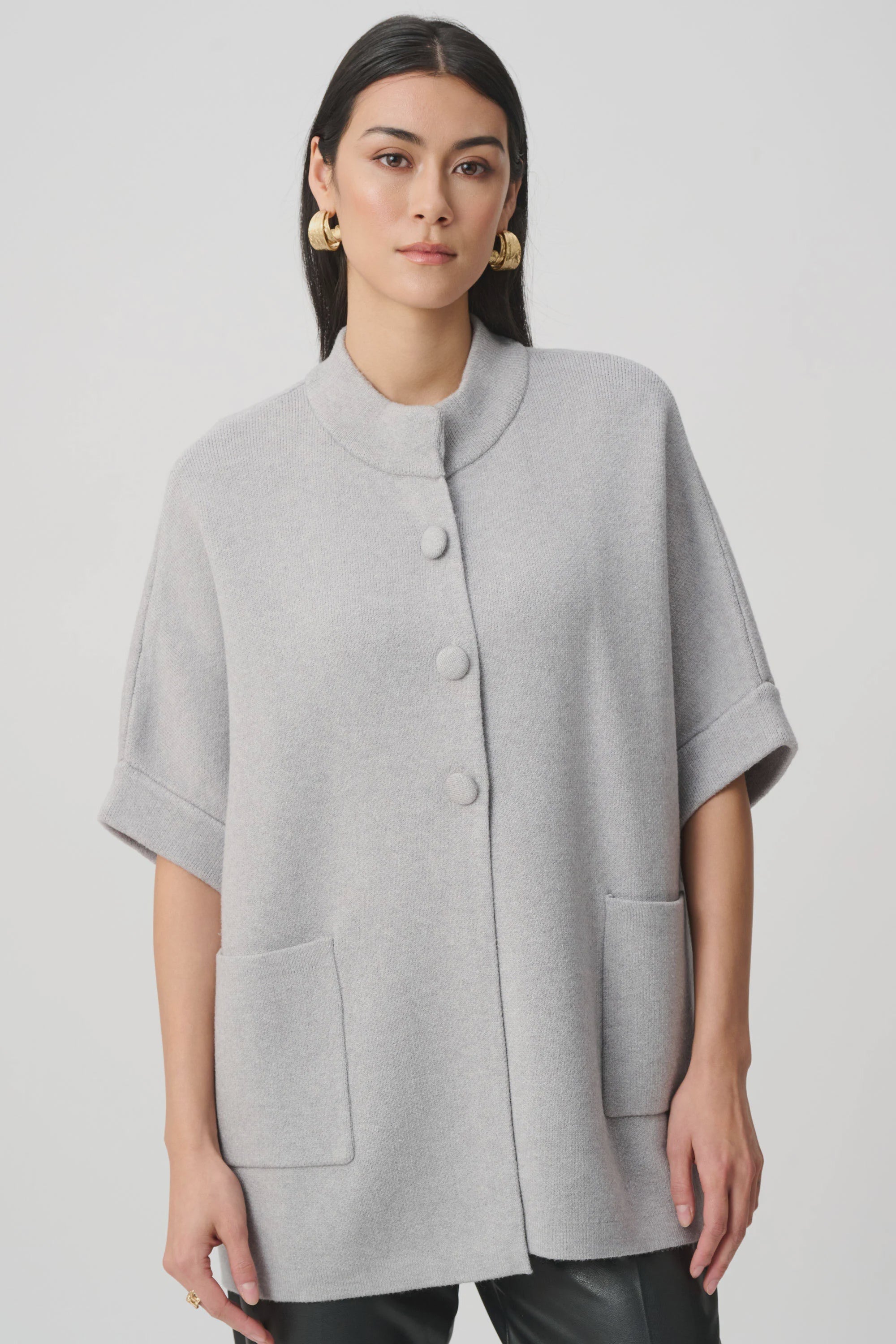 Joseph Ribkoff - Jacket / Sweater Knit Mock-Neck Jacket
