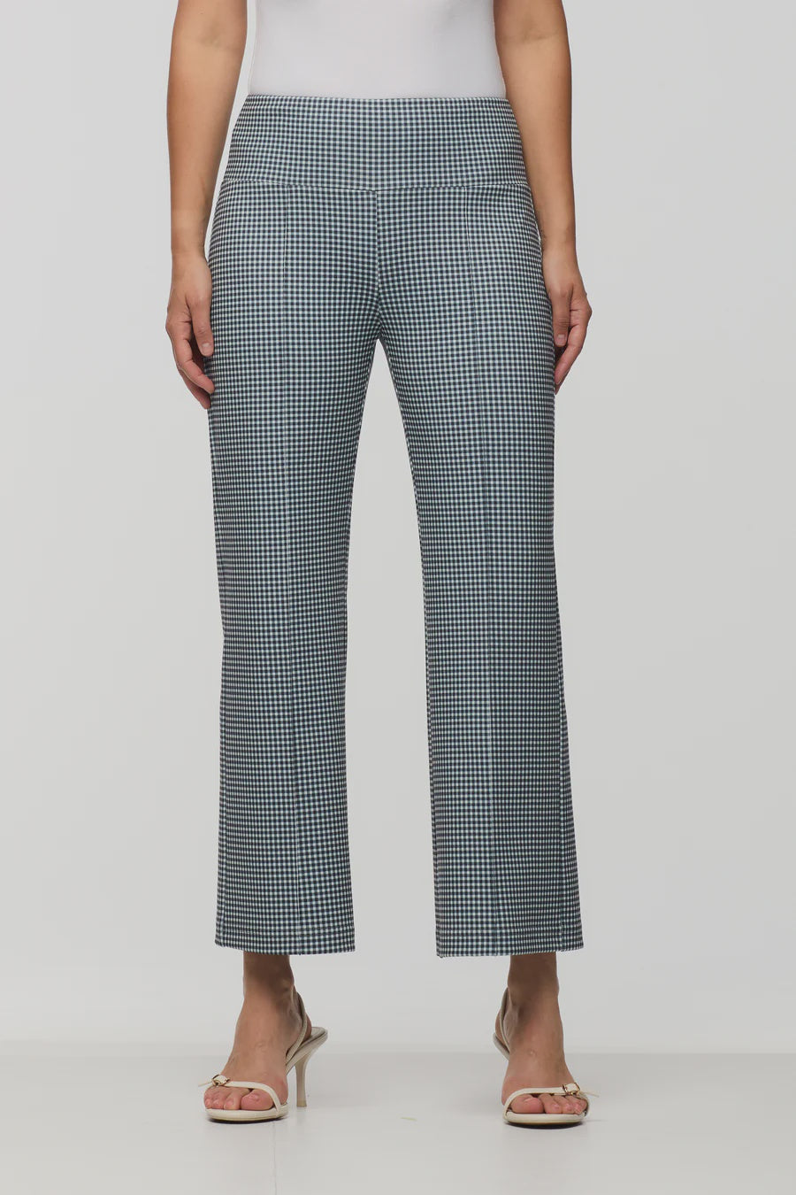 Brenda Beddome - Pant / Slip on Wide Leg Check Pant