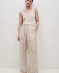 Yerse - Pant / Checks Wide-Leg Pant - shop.mybijouboutique.com