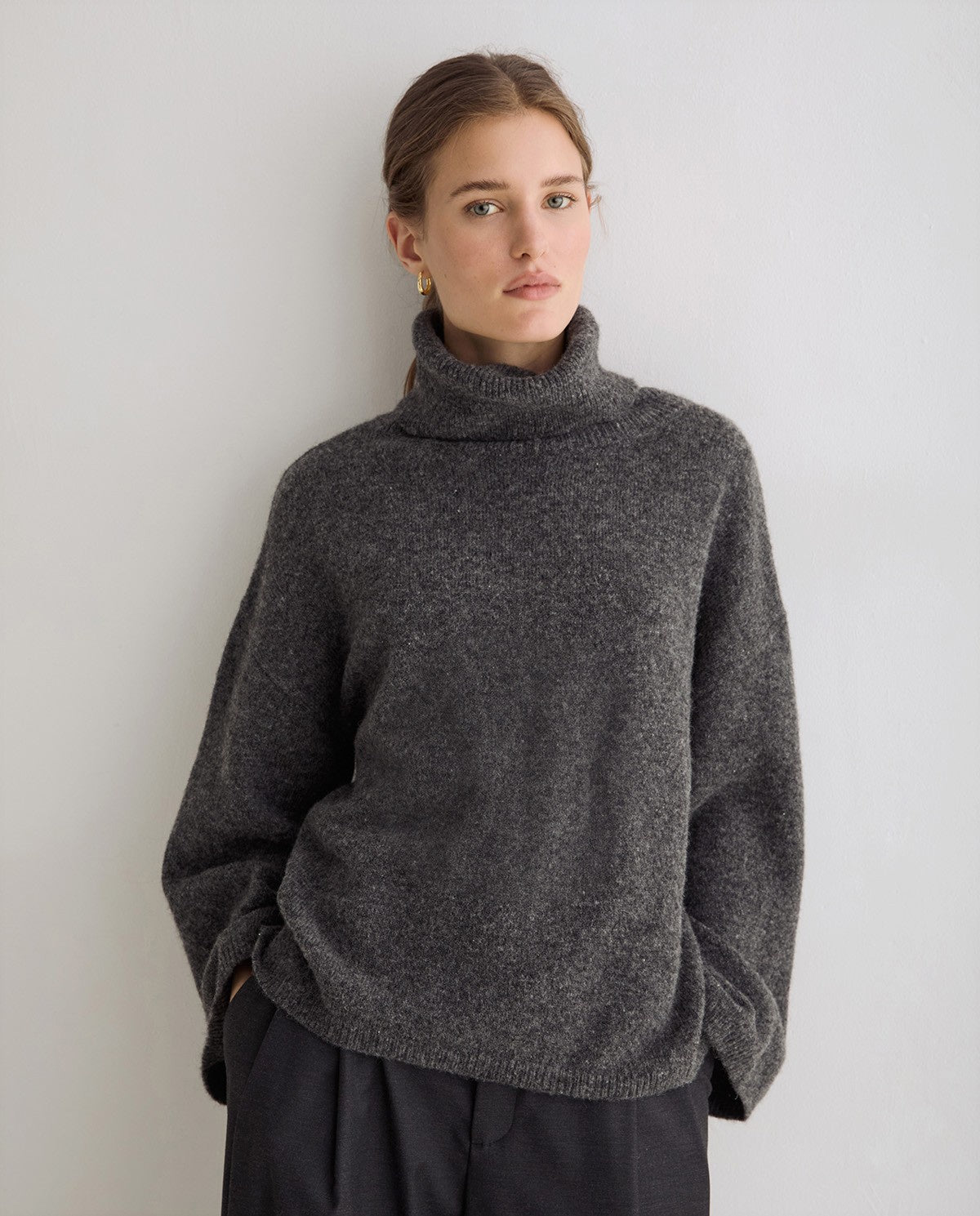 Yerse - Top / Oversize Sweater With Turtleneck - shop.mybijouboutique.com