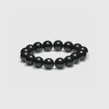 Soi - Jewellery / Chunky Black Onyx Stretch Bracelet - shop.mybijouboutique.com