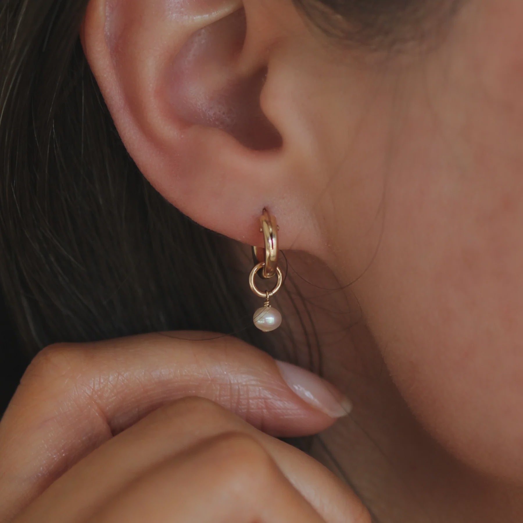 Leah Yard Designs - Earrings / Mini Ava Pearl - shop.mybijouboutique.com