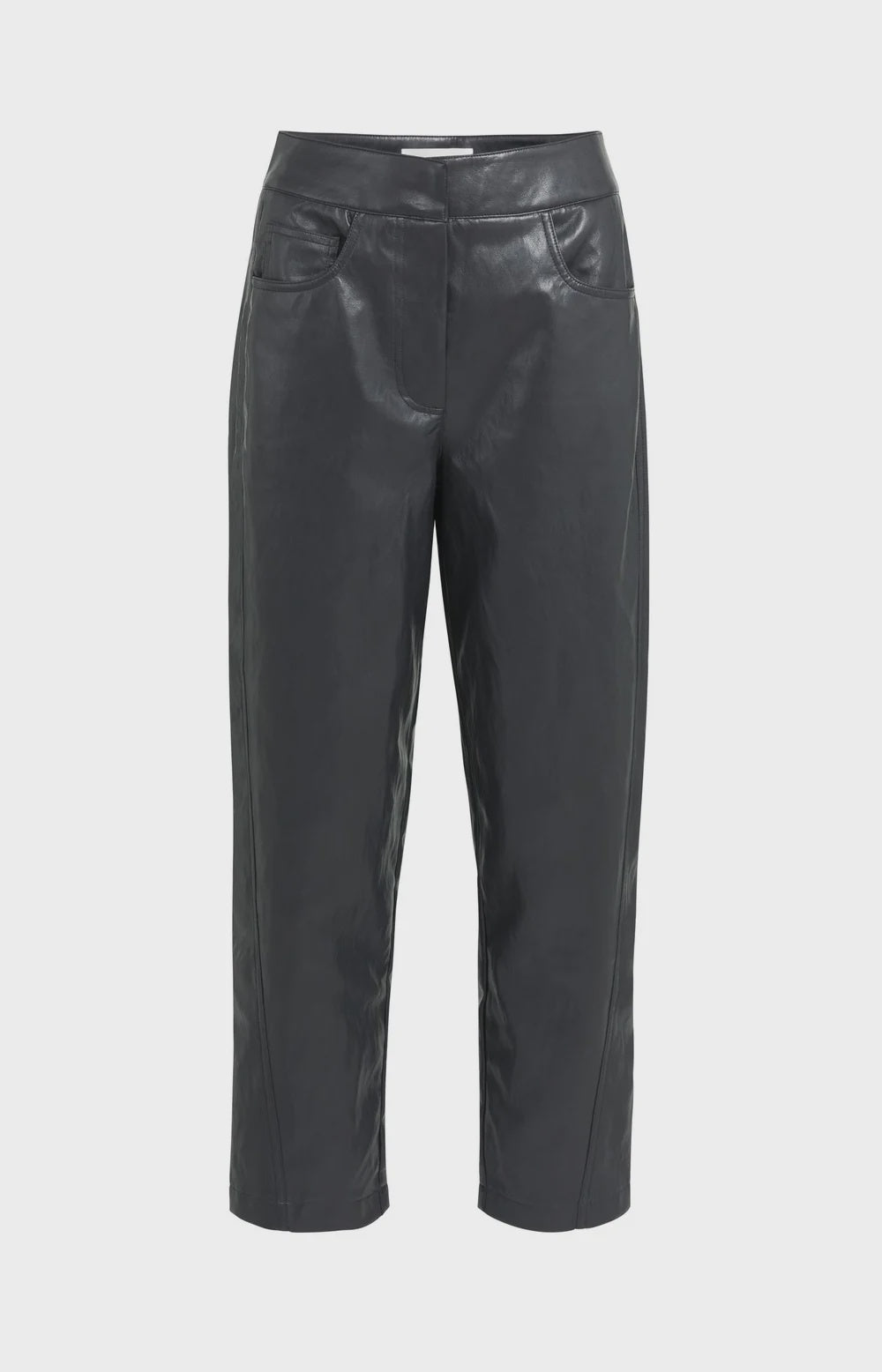 YAYA- Pant / Faux leather carrot fit trousers