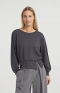 YAYA - Top / Lightweight sweater with waistband and folded detail