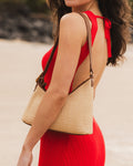 Louenhide - Bag / Amelia Shoulder Bag -  Raffia Tan