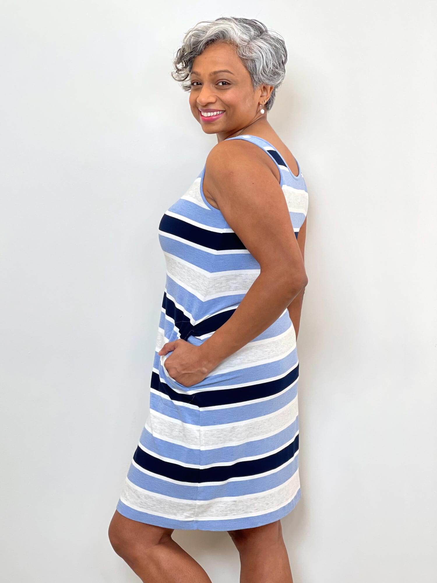 Denim 2024 striped dress